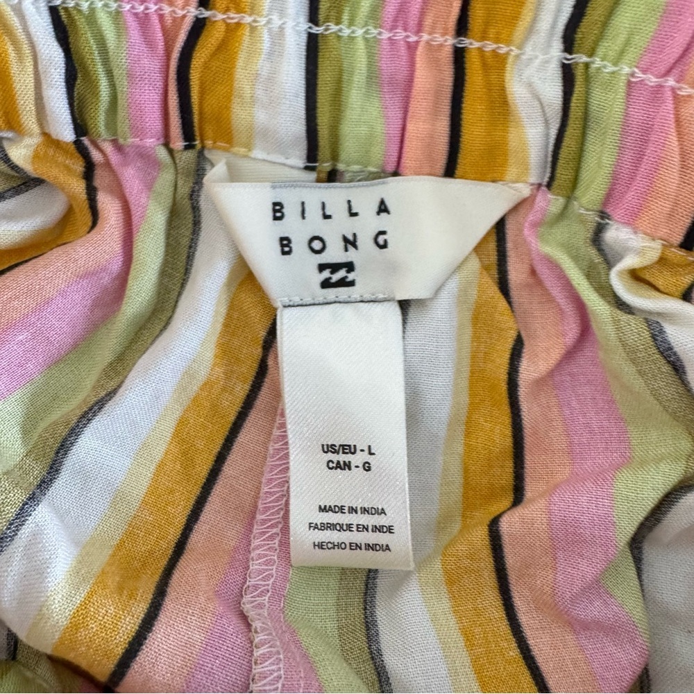 Billabong Women’s Seaside Striped Lightweight Summer Beach Pants Size Large - Picture 6 of 7